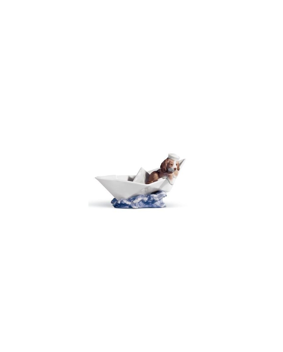 "Lladro 01006642 Papierschiffchen mit Hundekapitän - TicTacArea.com"