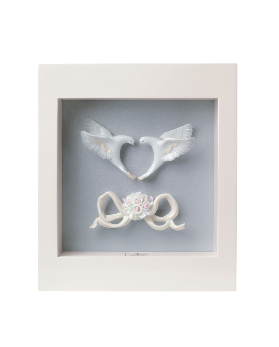 Lladro 01008428 ROMANTIC DOVES WALL ART 010.08428