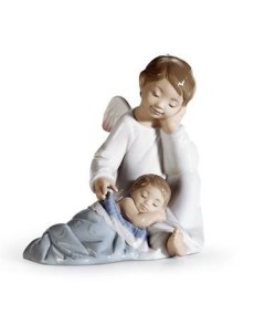 Lladro 01006961 Figurine: My Guardian Angel Blue