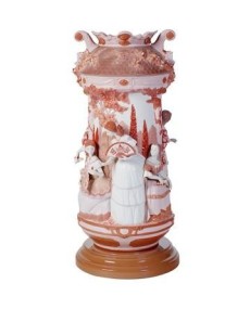 Lladro Ladies in the Garden Vase Red Figurine