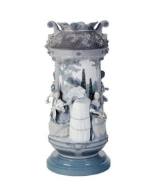 Lladro Ladies in the Garden Vase Grey Figurine