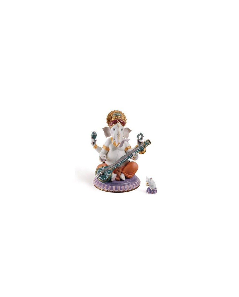 Lladro Veena Ganesha Figurine - Limited Edition