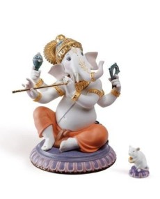 Lladro 01007182 Figurine: Bansuri Ganesha Limited Edition