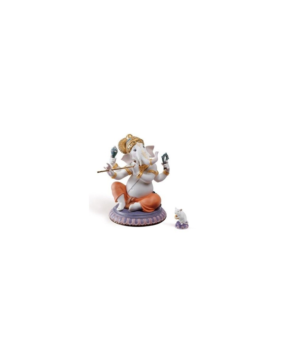 Lladro 01007182 Figurine: Bansuri Ganesha Limited Edition