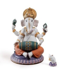 Lladro 01007184 Figurine: Mridangam Ganesha Limited Edition