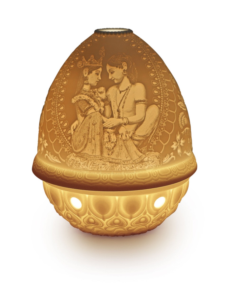 Lithophane Votive Light - Divine Love Lladro Porcelain