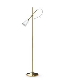 "Jamz Floor Reading Lamp (Gold) - Lladró Porcelain 01024009 | TicTac