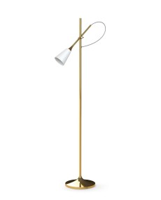 "Jamz Floor Reading Lamp (Gold) - Lladró Porcelain 01024010 UK"