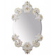 Lladro Oval Mirror - White/Gold Finish