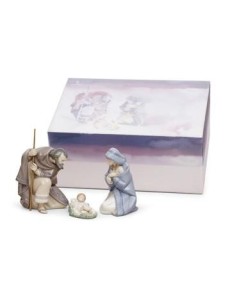 Lladro 01007804 Figurine Set - Silent Night Porcelain