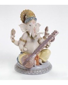 Lladro Ganesha Avec Veena Figurine - TicTacArea