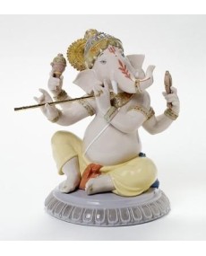 Lladro Ganesha Avec Bansuri Sculpture - TicTacArea