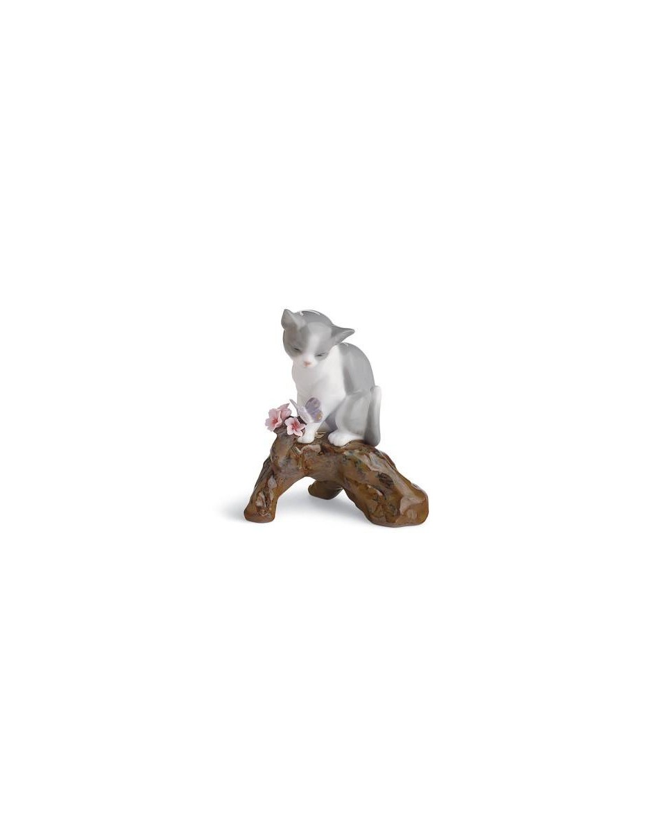 Lladro Saison Fleurie Chat Figurine - TicTacArea