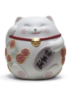 Lladro Maneki Neko I White Figurine - TicTacArea