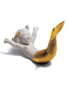 "Lladro 01008561 ERWACHEN AM MEER RE DECO VERGOLDET - TicTacArea.com"