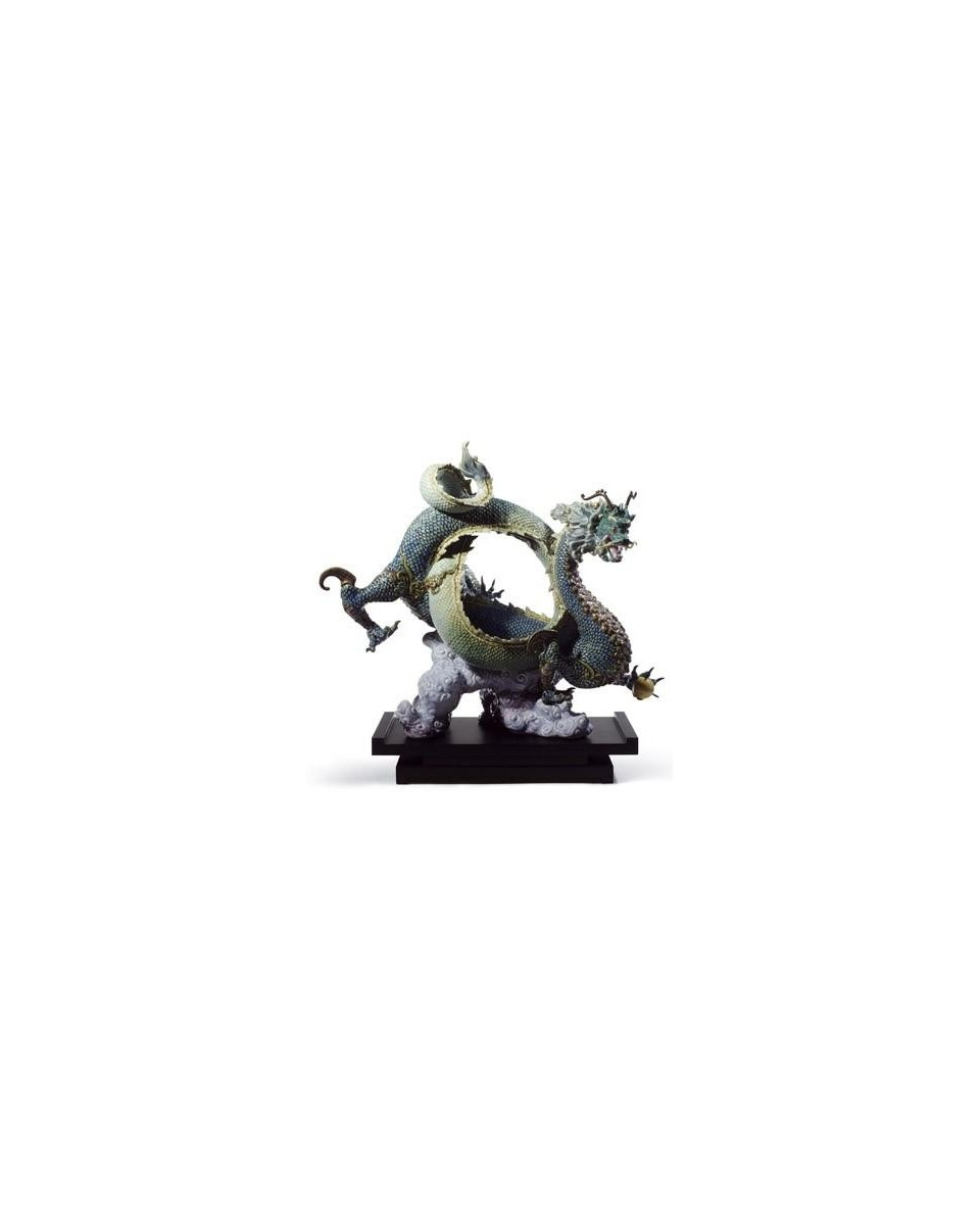 Lladro Dragon Auspicioso Verde - TicTacArea.com