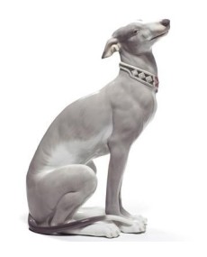 Lladro Attentive Greyhound: Elegance in Porcelain