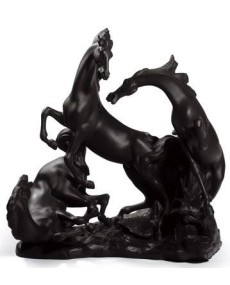 Lladro 01008618 Figurine HORSES' GROUP BLACK - TicTacArea