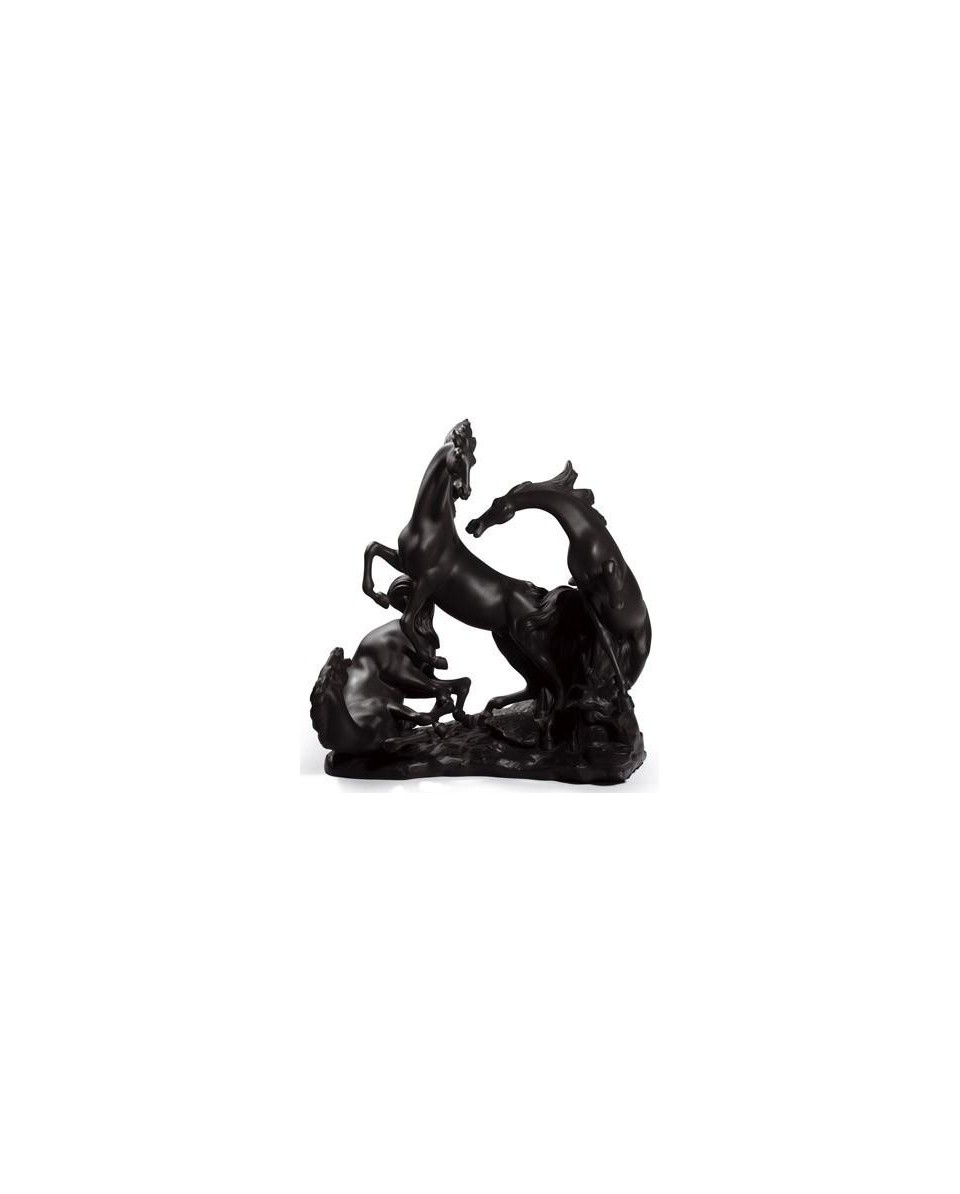 Lladro 01008618 GROUPE TROIS CHEVAUX NOIR - TicTacArea