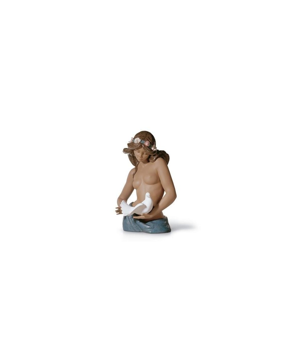 Lladro 01012150 Fille Avec Pigeon Figurine - TicTacArea