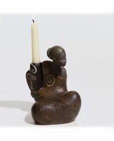 Lladro Woman w/Jar Candleholder: Pulse of Africa