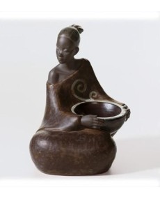 Lladro 01012501  AFRICANA CON CESTO LATIDOS DE AFRICA 01012501