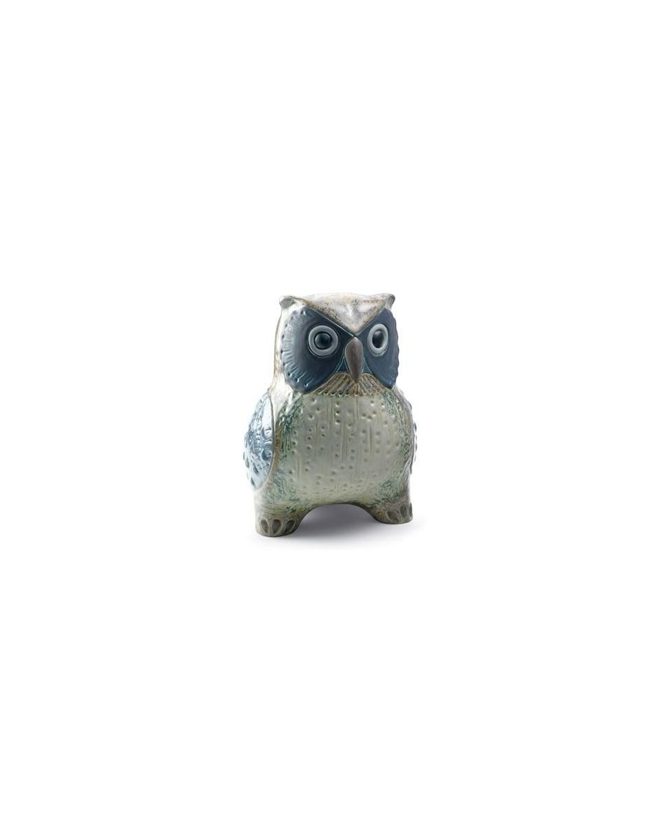 Lladro Large Owl Grey Figurine - TicTacArea