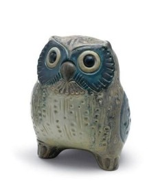 Lladro 01012534 Figurine SMALL OWL GREY