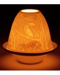 Lladro 01017307 Figurine: Lithophane Votive Light Toucans