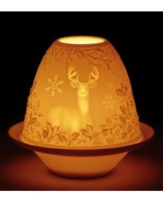 Lladro 01017316 Figurine: Lithophane Votive Light Deer