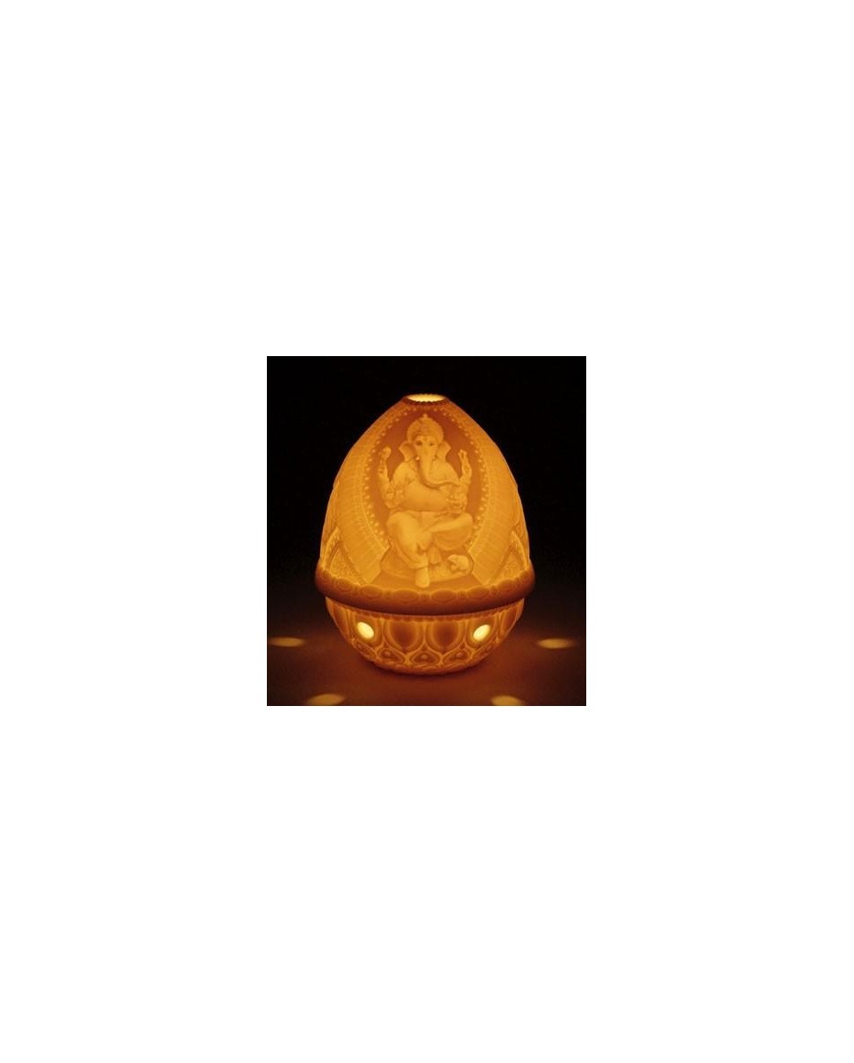 Lladro 01017318 Figurine: Lithophane Votive Light Lord Ganesha