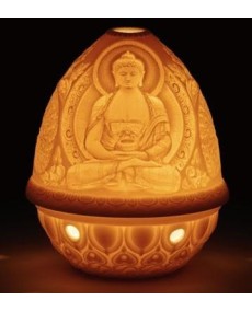 Lladro 01017325 Figurine: Lithophane Votive Light Buddha