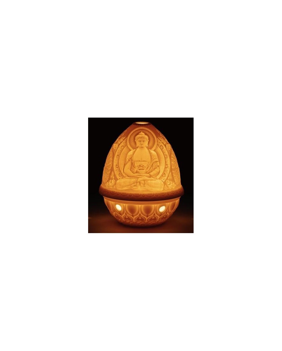 Lladro 01017325 Figurine: Lithophane Votive Light Buddha