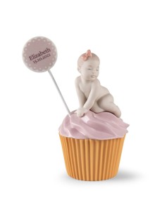 Sweet Cupcake Girl Customizable Lladro Porcelain