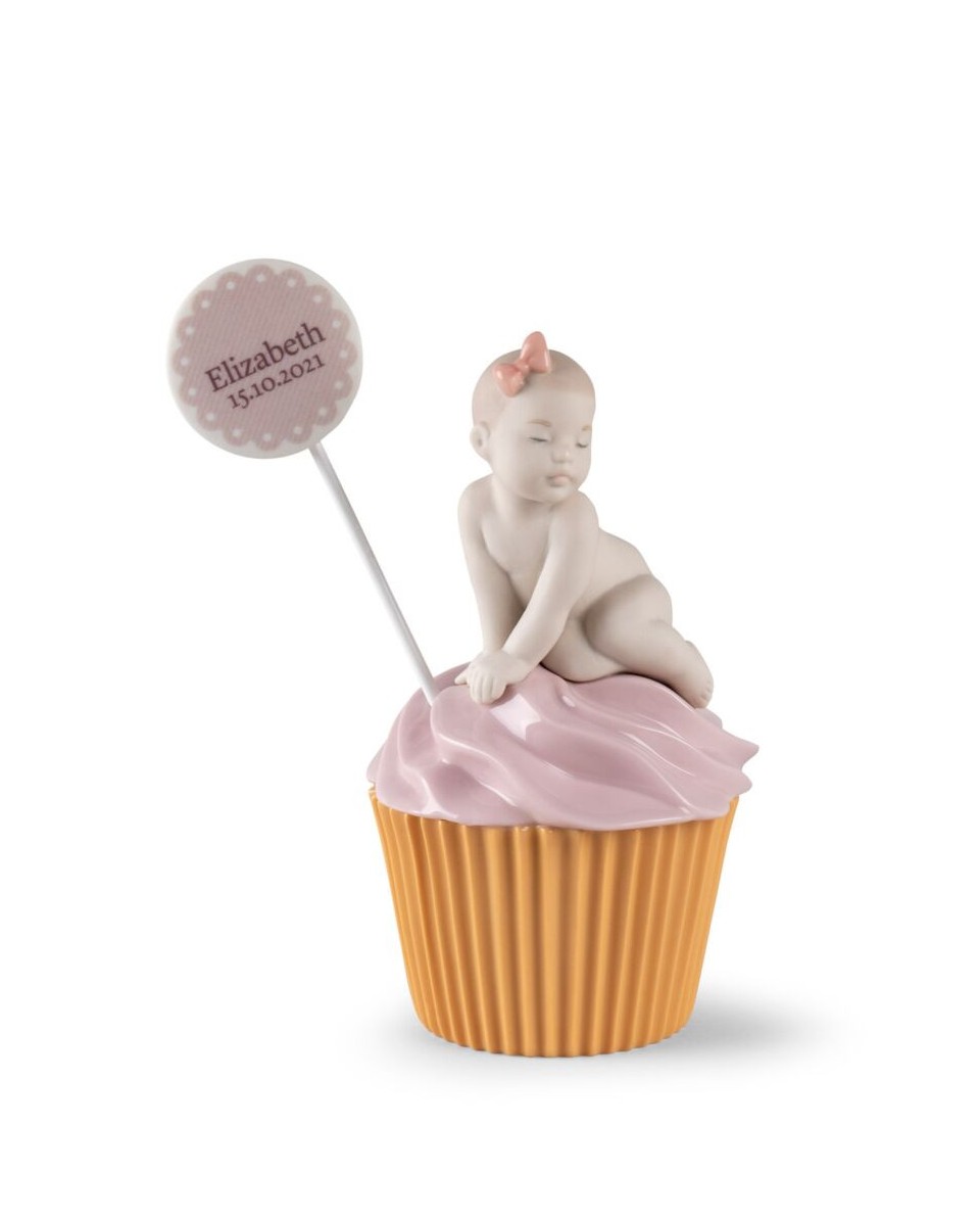 Sweet Cupcake Girl Customizable Lladro Porcelain