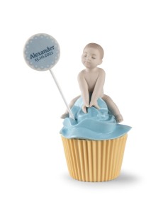 Sweet Cupcake Boy Customizable Lladro Porcelain 01009035