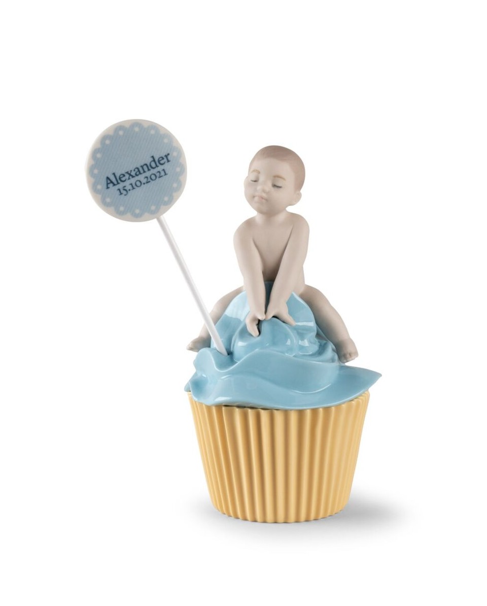 Sweet Cupcake Boy Customizable Lladro Porcelain 01009035