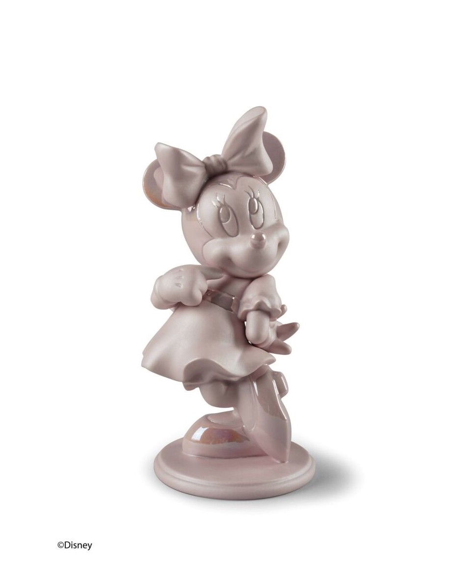 Minnie Mouse Pink Lladro Porcelain Figurine