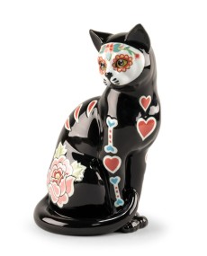 Catrina cat Porcelana Lladro 01009481 - ¡Elegancia felina!