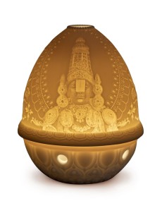 Lladro Lithophane Votive Light - Lord Balaji Lladro Porcelain