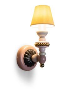 "Firefly Wall Light (Pink-Gold) - Lladro Porcelain 01024100 | TicTacA