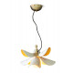 Blossom Hanging Lamp: White-Gold Lladro Porcelain